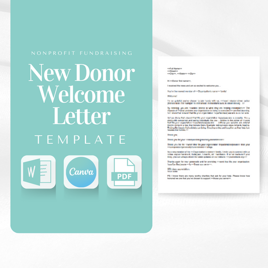 New Donor Welcome Letter