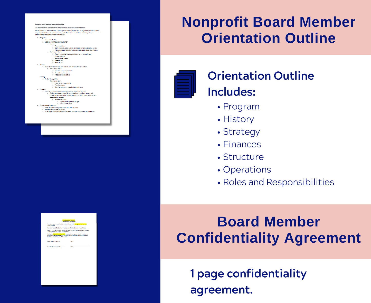 Nonprofit Board Member Manual Template Pack