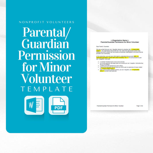 Parental/Guardian Permission Slip for Minor Volunteer