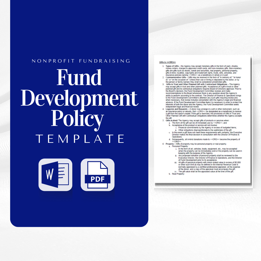 Fund Development Policy Template