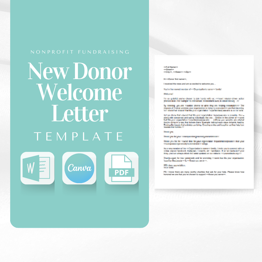 New Donor Welcome Letter