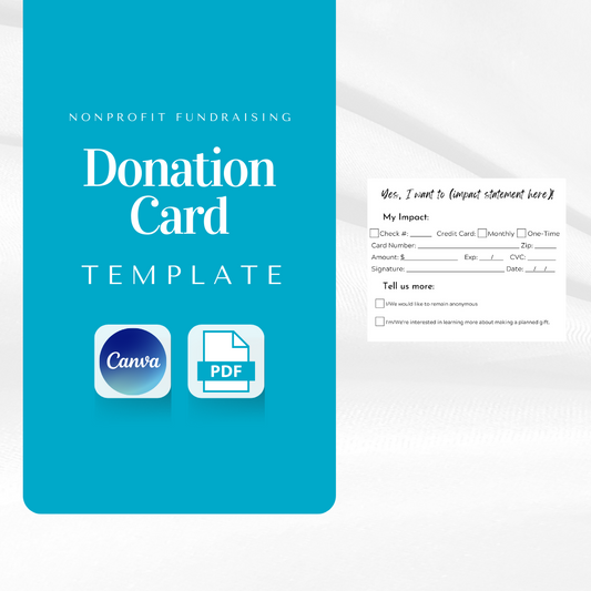 Nonprofit Fundraising Donation Card Templates | Three styles