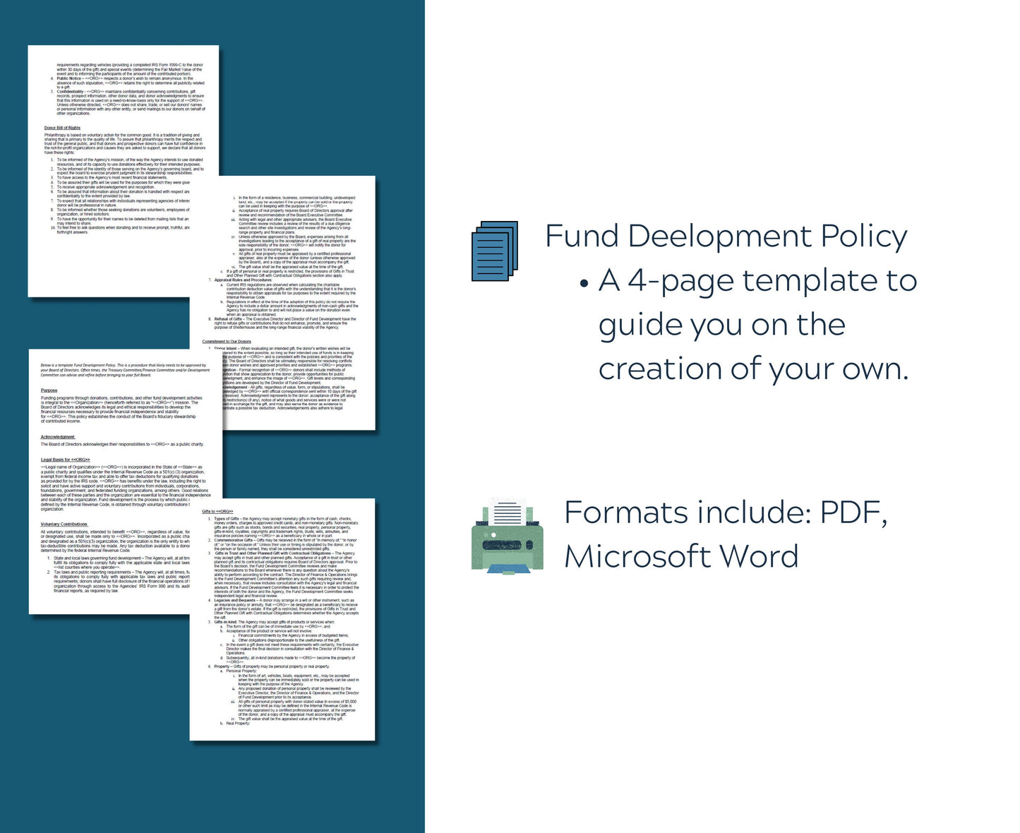 Fund Development Policy Template