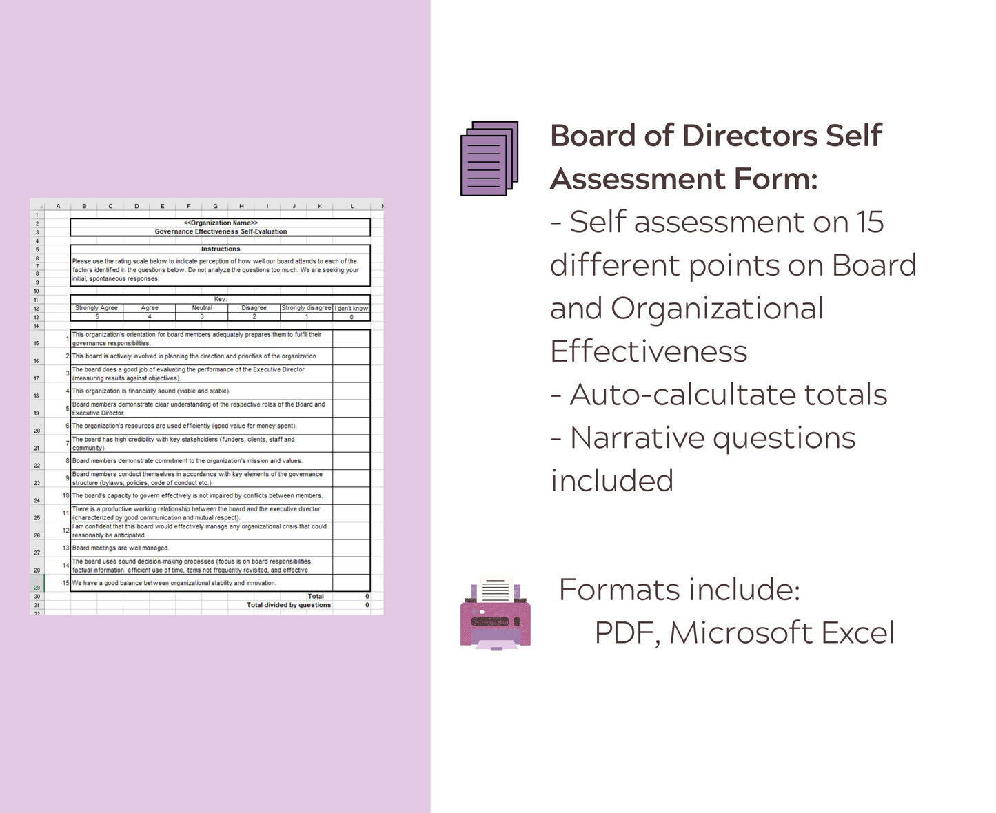 Board of Directors Governance Effectiveness Self-Evaluation