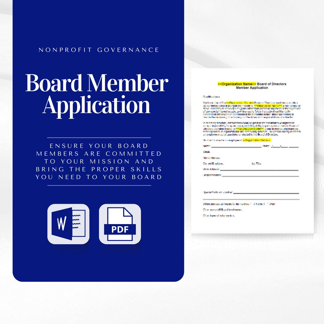 Nonprofit Board Member Application